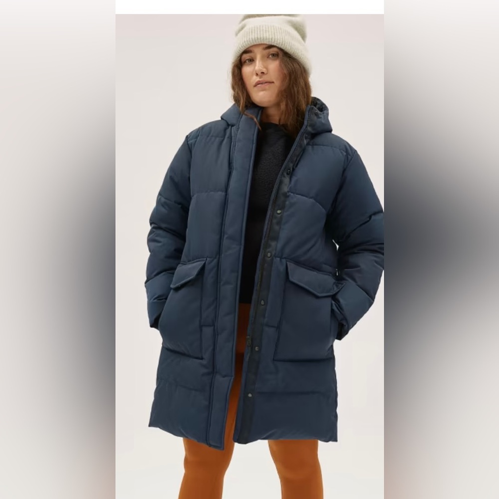 Everlane Renew Long Puffer Navy (M)